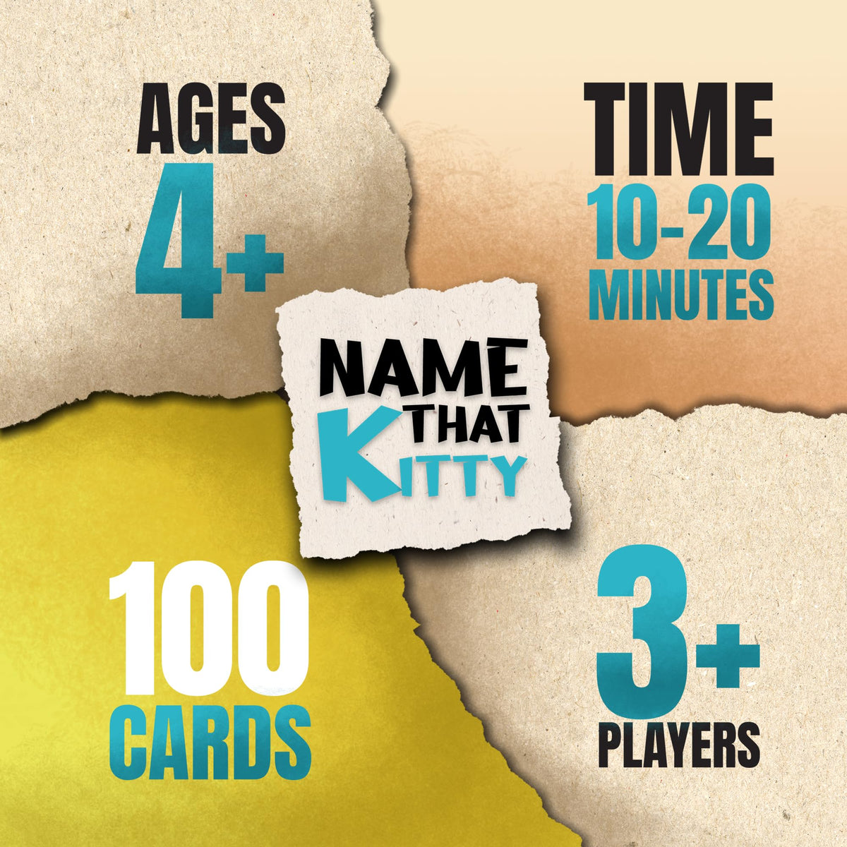 Game That Song Name That Kitty card pile shows bright illustrations for kid-friendly fun