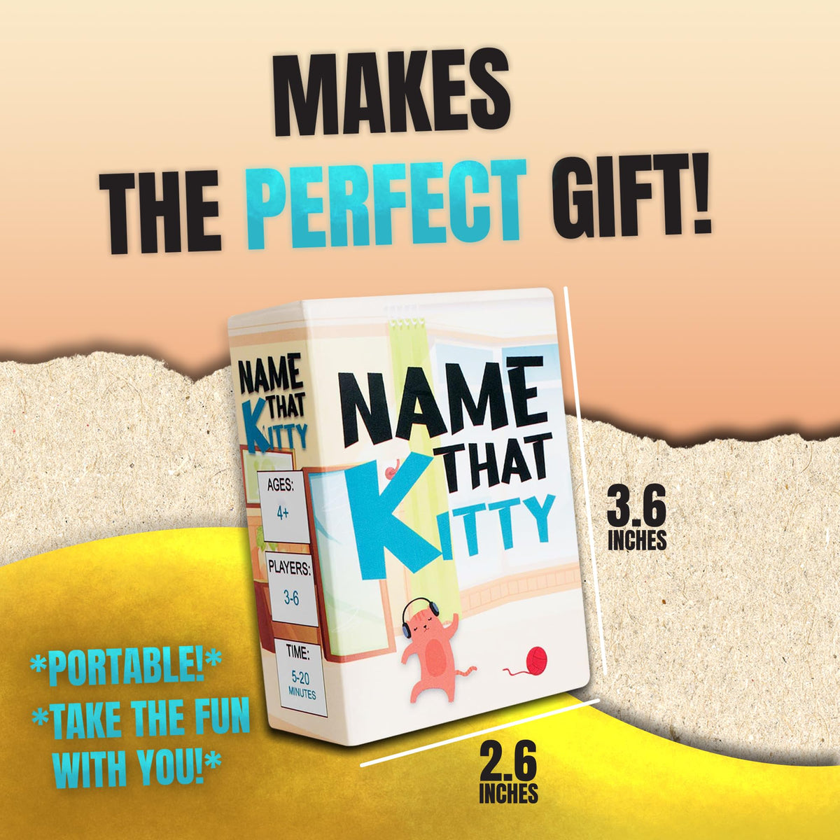 Game That Song Name That Kitty table set at dinner or camping invites everyone