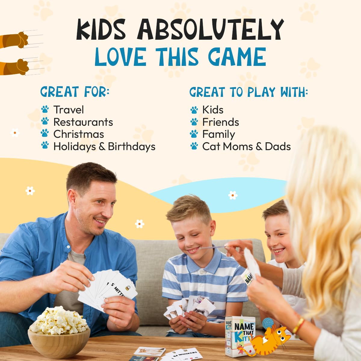 Game That Song Name That Kitty travel-ready set fits busy family schedules