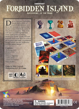 Gamewright Forbidden Island pawns in action, showcasing teamwork in a race against the flood