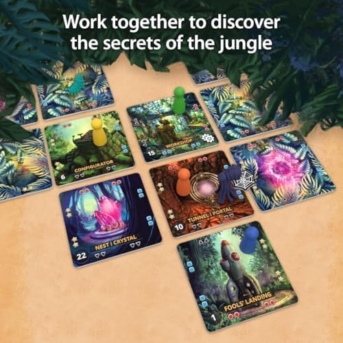 Forbidden Jungle board setup highlights strategic planning at the table.
