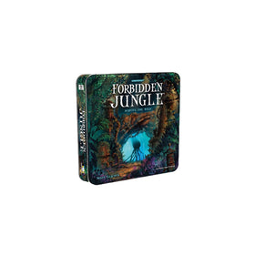 Forbidden Jungle cover art by Gamewright invites cooperative family play.