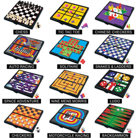 Gamie 5-inch design portable board games ideal for airplanes and road trips
