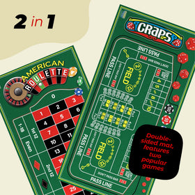 Gamie craps layout side on premium felt for stable chip placement