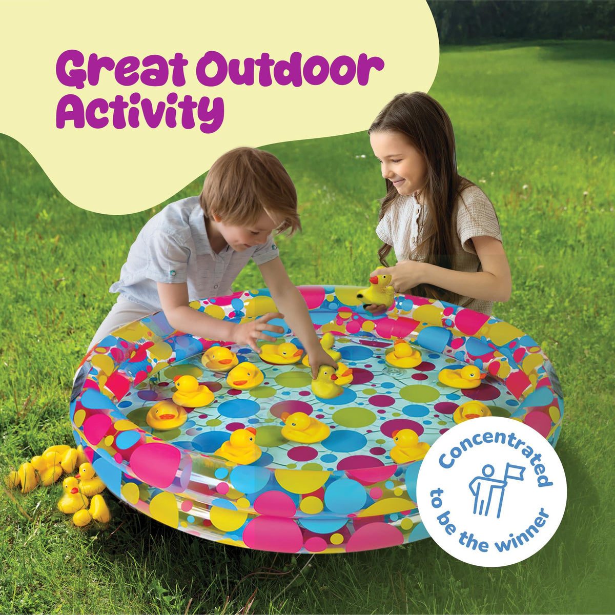 Gamie plastic ducks with numbered bottoms for memory matching
