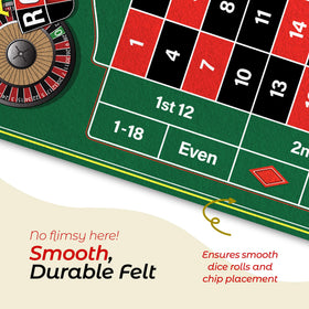 Gamie premium felt close-up highlighting durable construction and flat lay