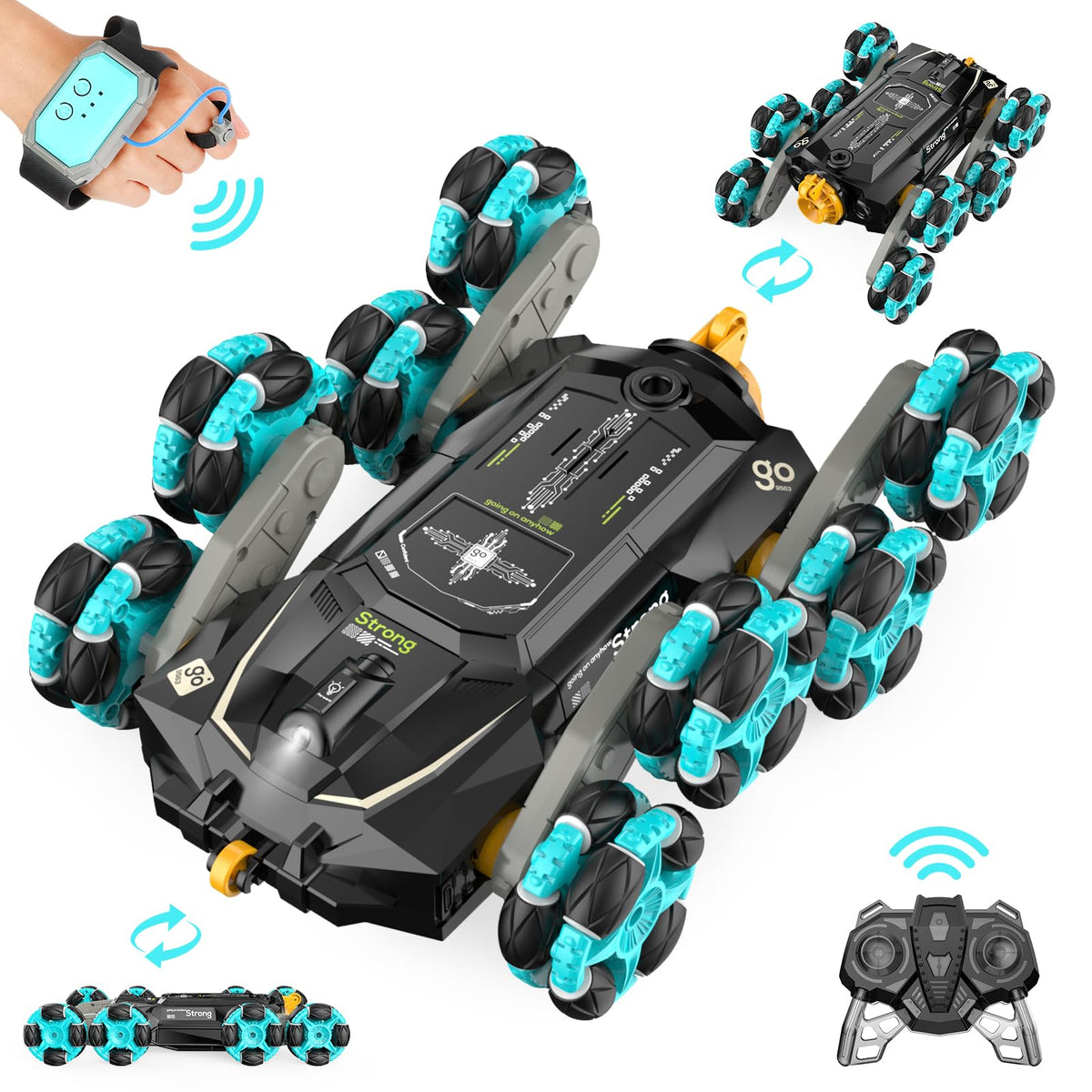 Gampop 8WD RC Stunt Car drifts smoothly for dynamic indoor play
