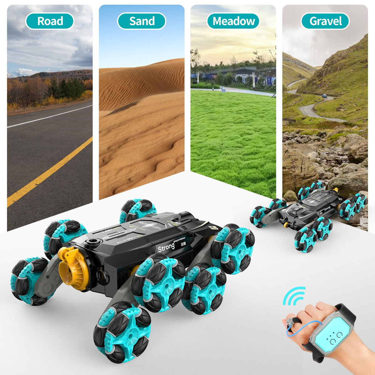 Gampop Off-Road 360-Degree Rotation enables stunts from all directions