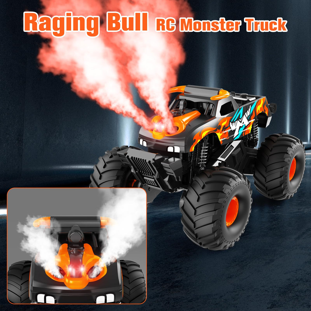 Gampop RC car LED headlights enhance night-time visibility and excitement.