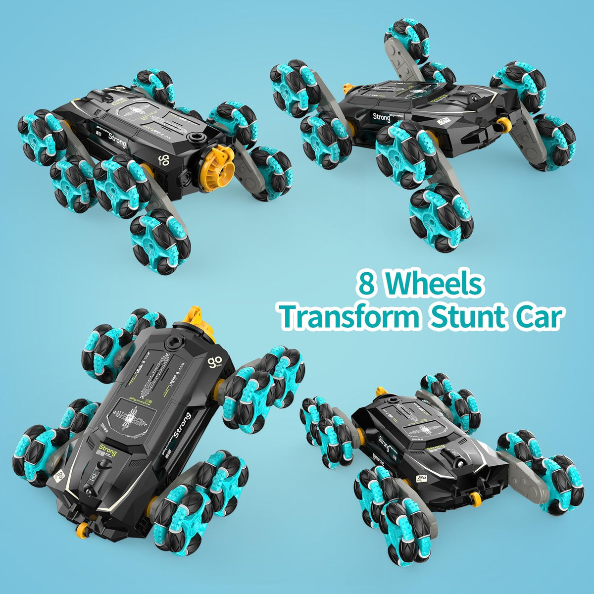 Gampop RC Stunt Car transforms into multiple modes for versatile play