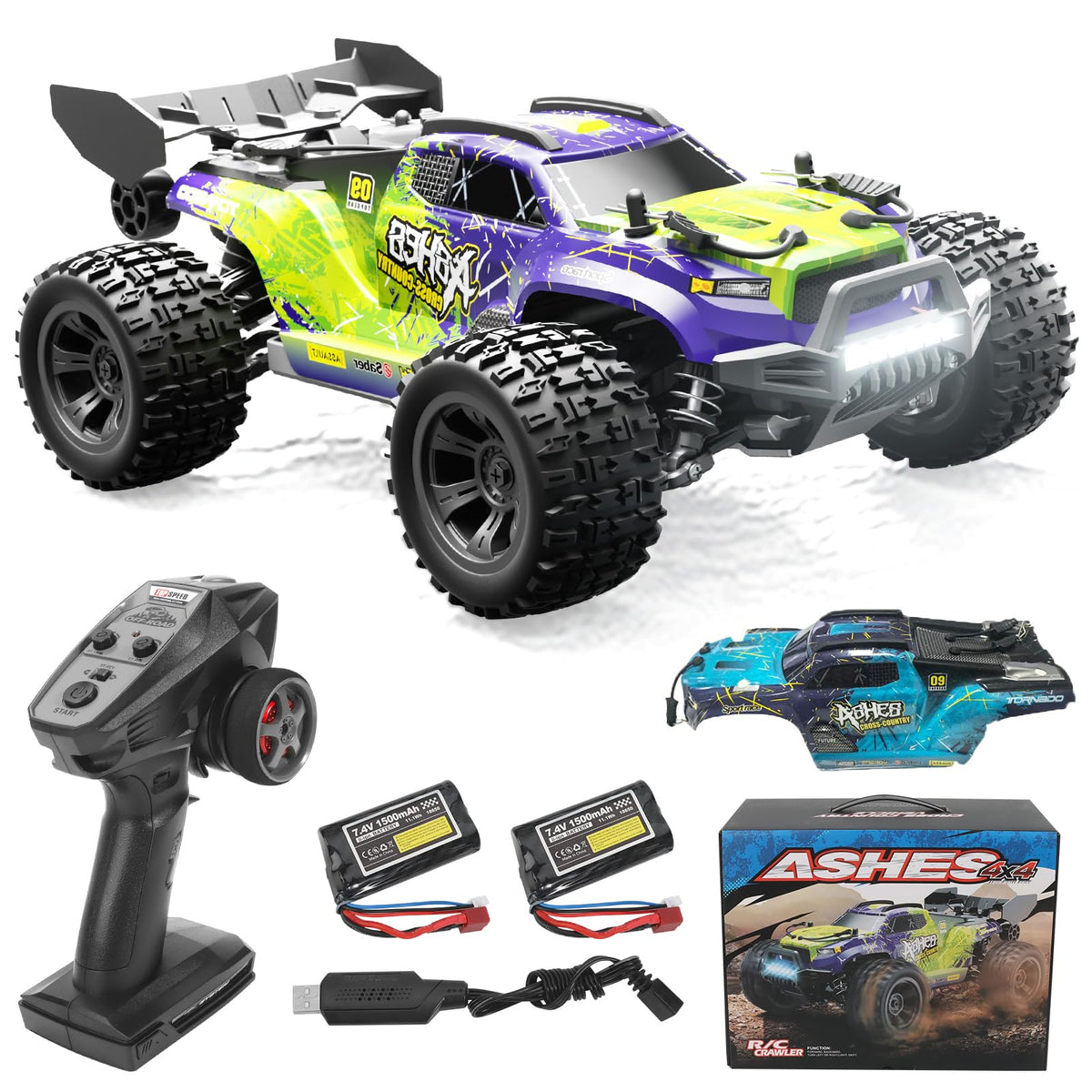 GAMRUXI 1:18-scale RC car front view for precise off-road control