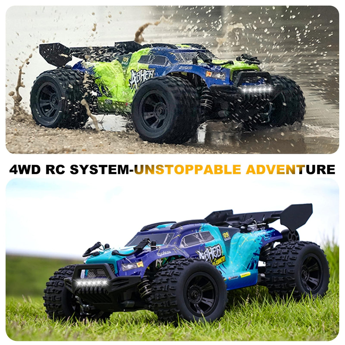 GAMRUXI waterproof chassis handles shallow water and mud