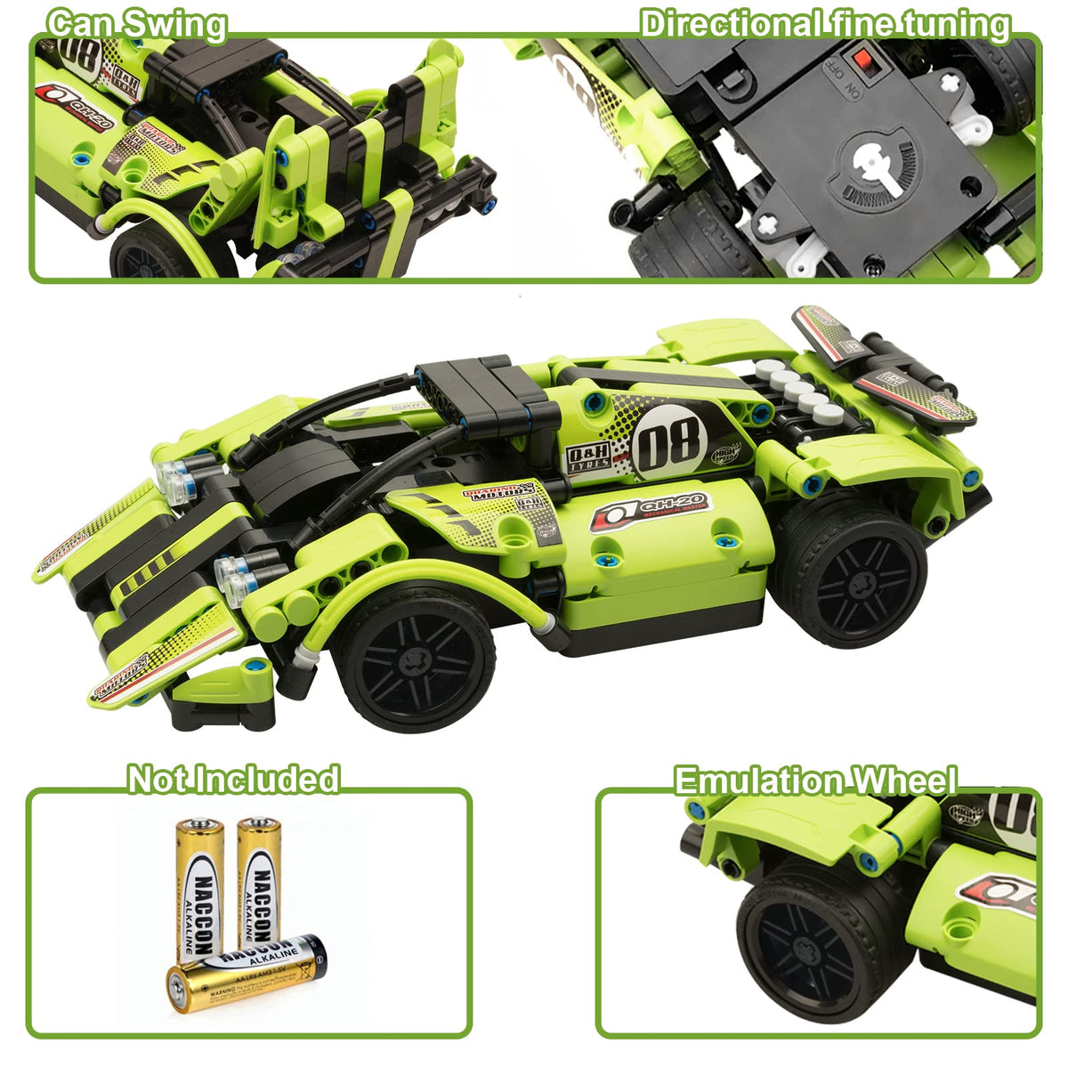 GAMZOO engineering set shows color-coded parts and trays.