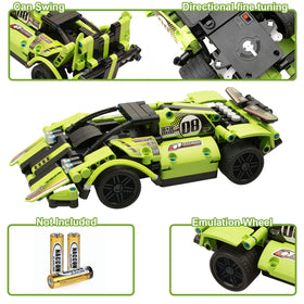 GAMZOO engineering set shows color-coded parts and trays.