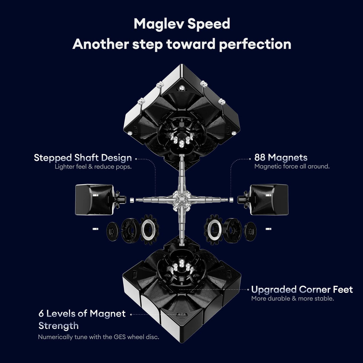 GAN 13 Maglev Frosted cube in-hand demonstrates ergonomic handling and smooth control.