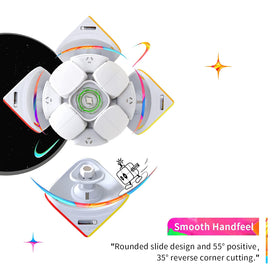 GAN 251 M Pro fixed logo corner adds stability during play.