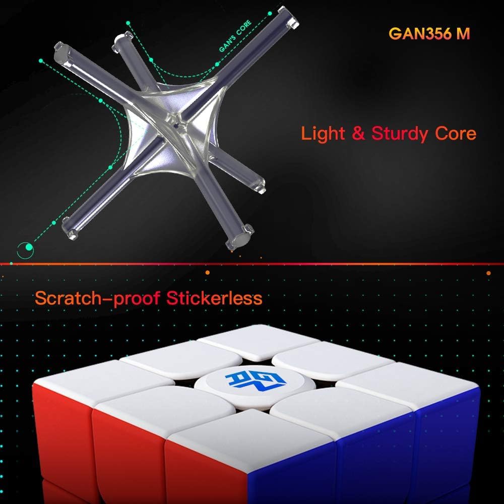 GAN 356 M easy tuning with four elastic nuts for customizable feel.