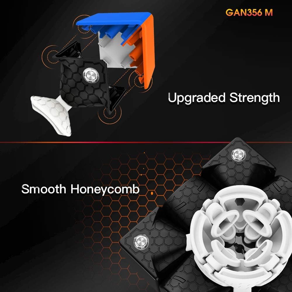 GAN 356 M inner honeycomb structure reduces friction for smoother moves.