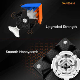 GAN 356 M inner honeycomb structure reduces friction for smoother moves.