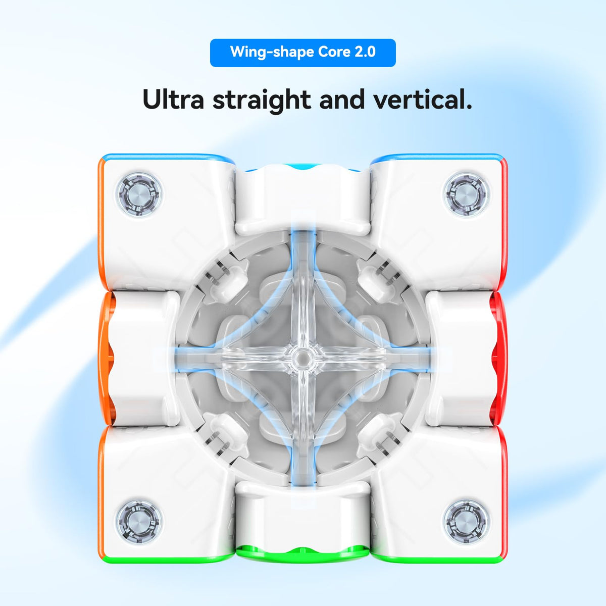 GAN 356 ME Wing Core 2.0 delivers straight turns and stable alignment.
