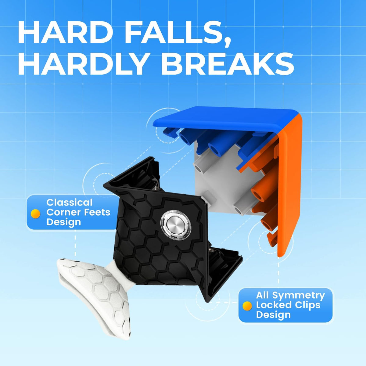 GAN 356 M stickerless surface shows scratch resistance during play.