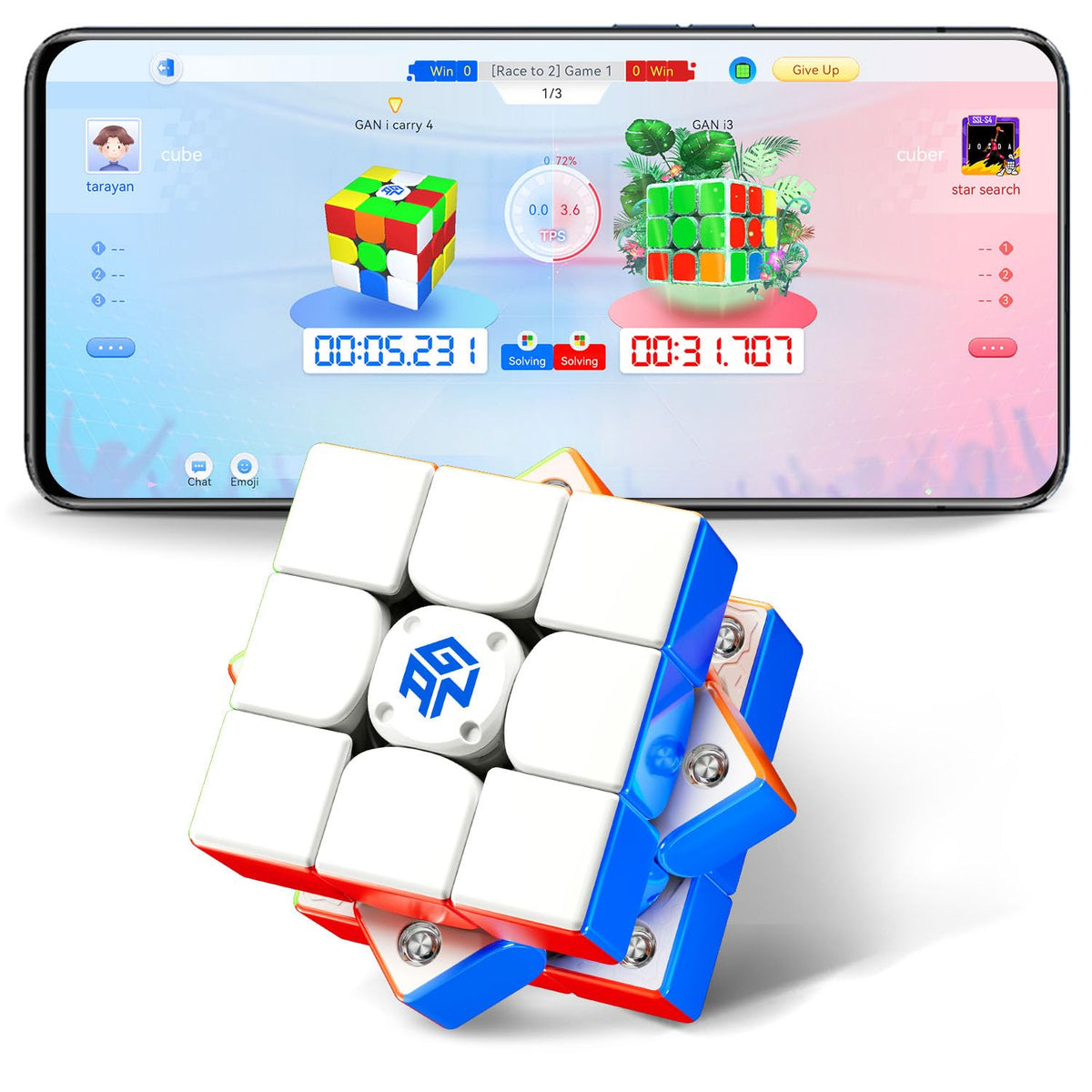 GAN i Carry 4 front view with frosted shell for smooth turning