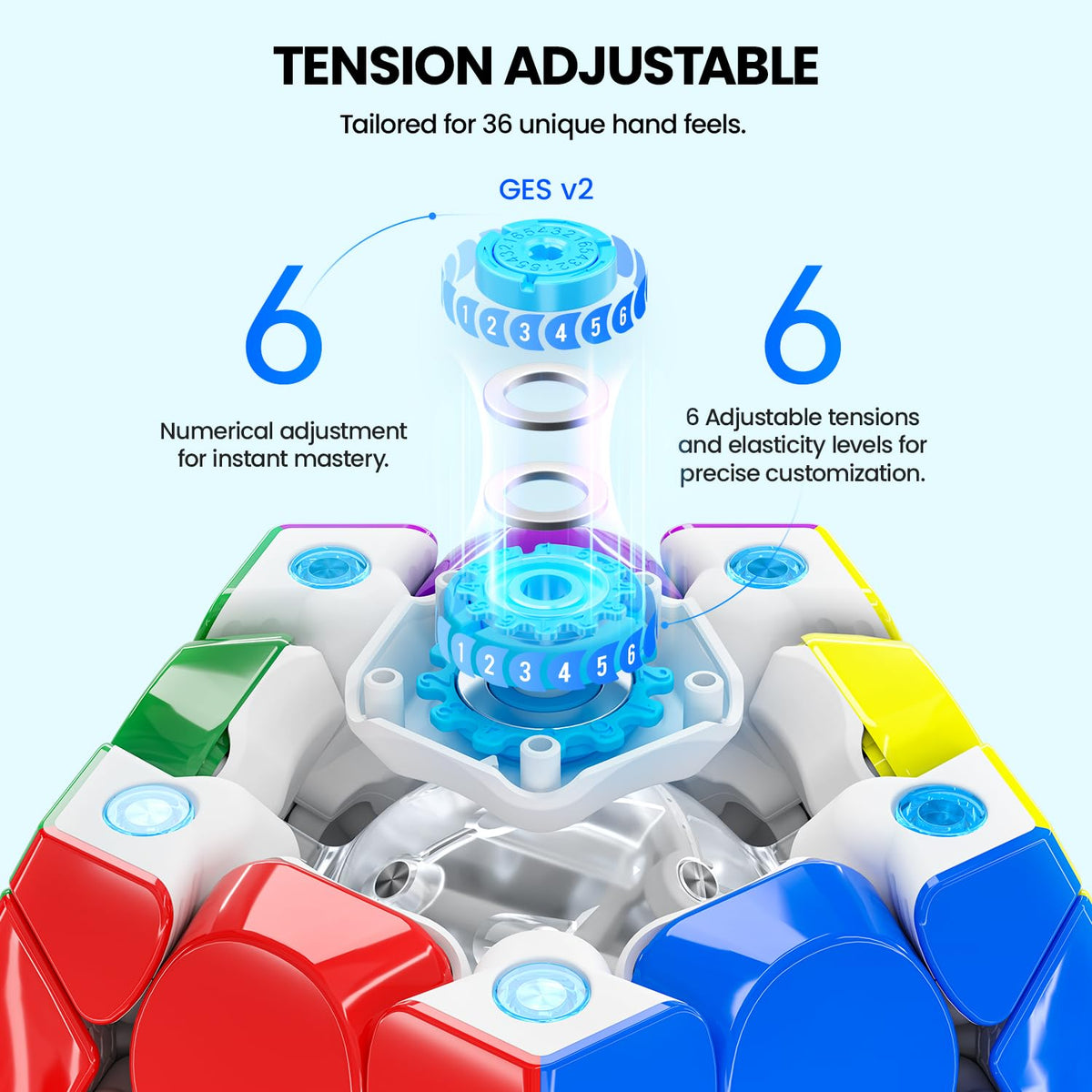 GAN Megaminx Maglev features 15-degree auto-align for quick, stable alignments.