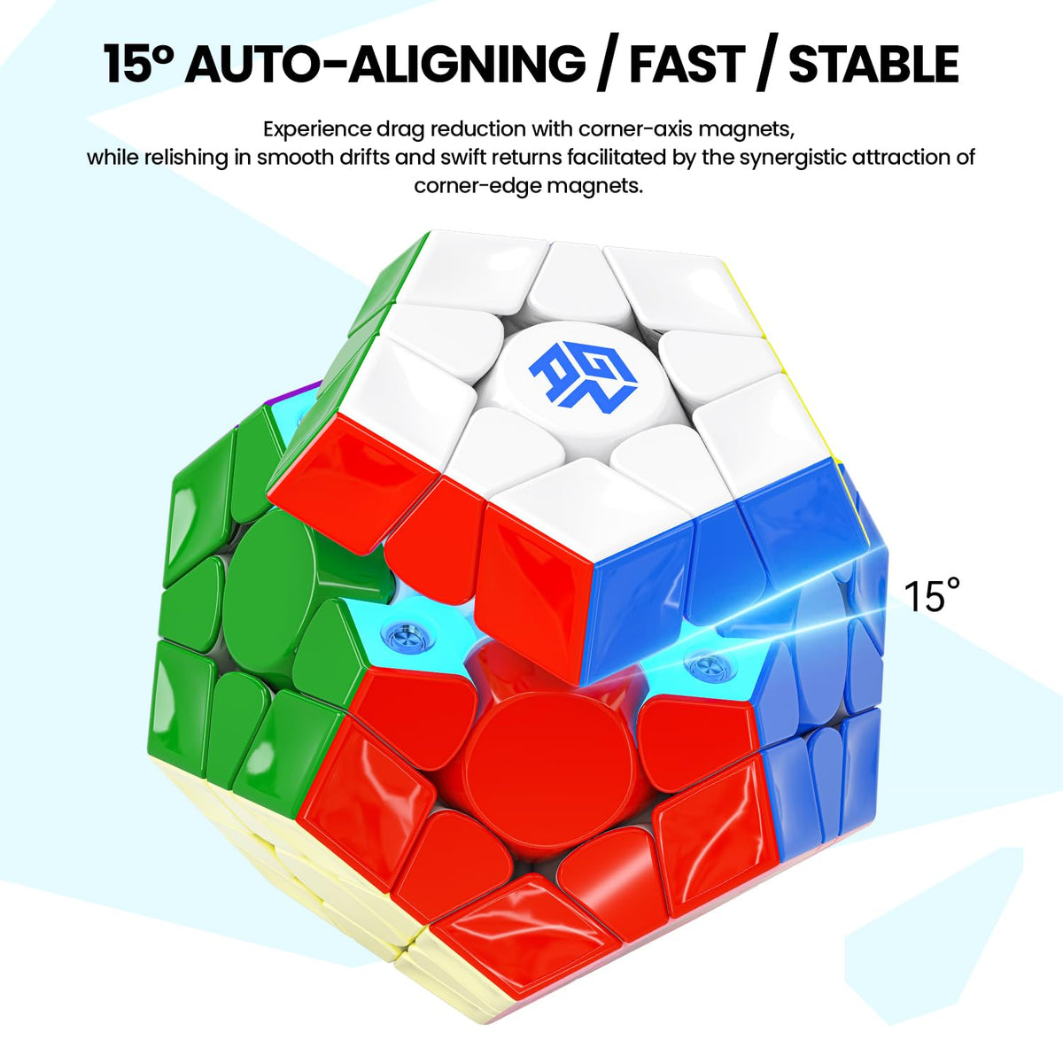 GAN Megaminx Maglev offers 36 hand feels for customized feel and control.