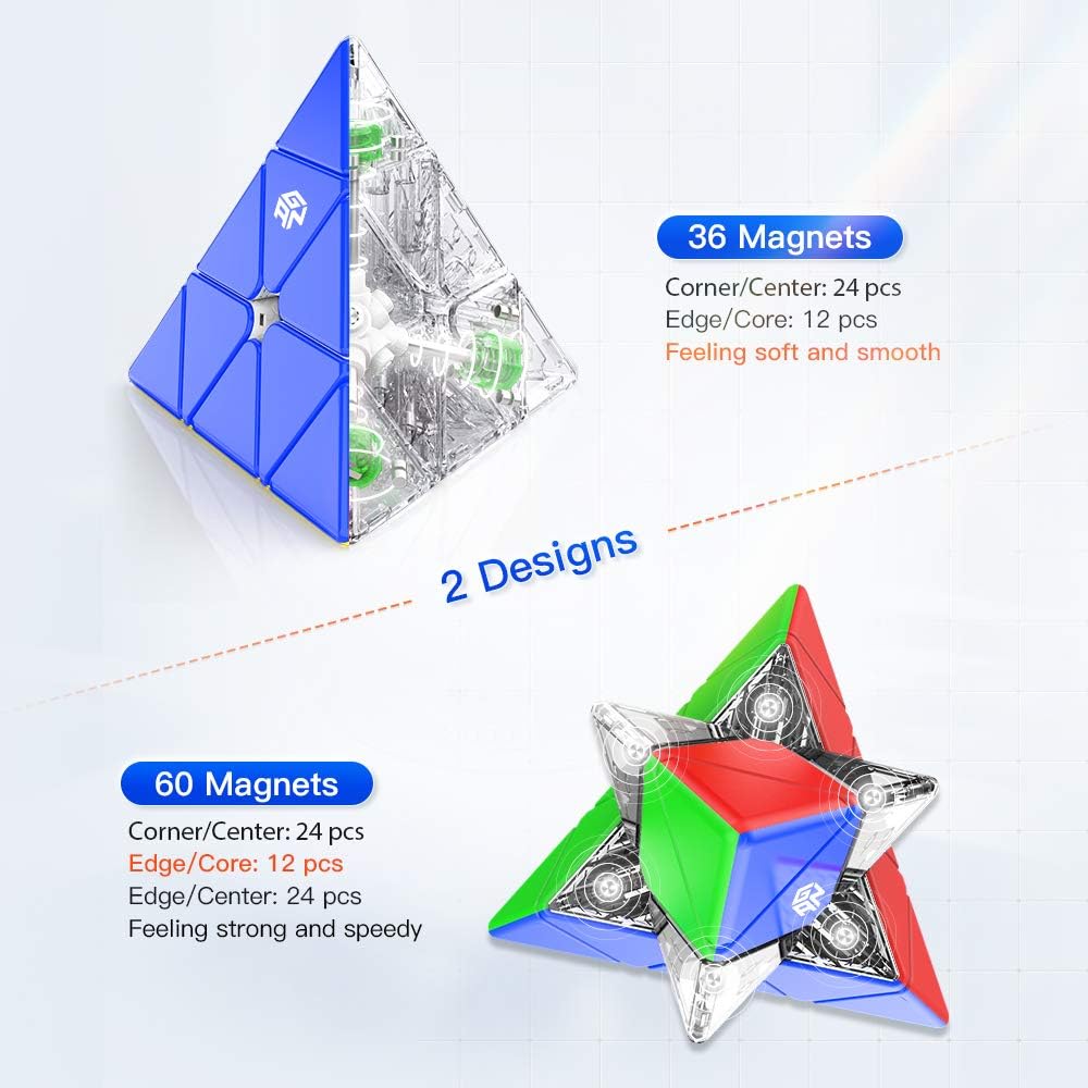 GAN Pyraminx with GES nuts for easy tension tuning and feel customization.