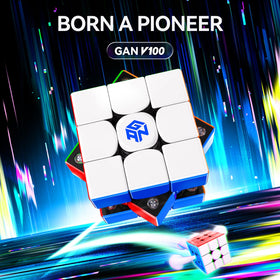 GAN V100 Maglev 55mm cube top view showing smooth turning and precision.