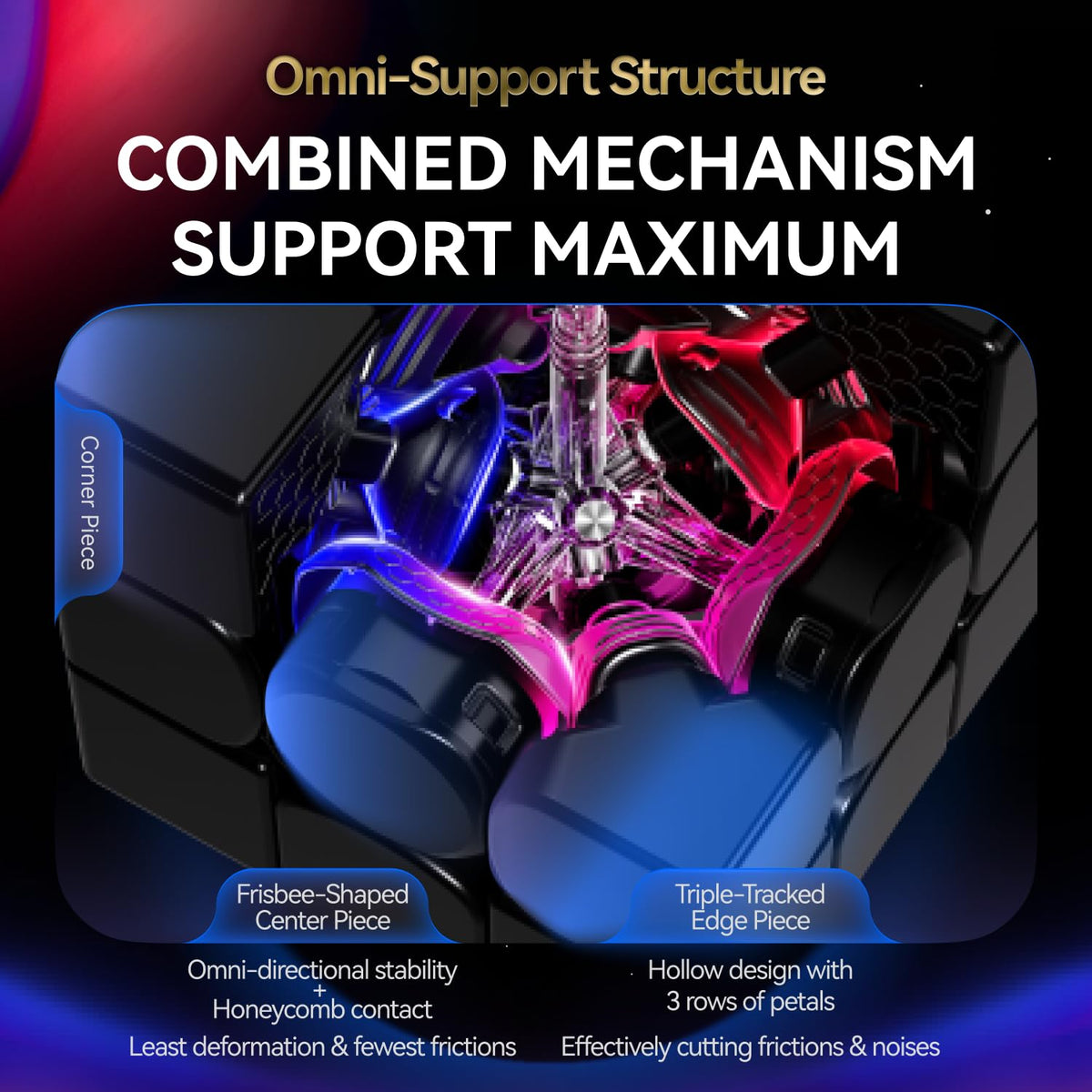 GAN 16 62g lightweight body reduces hand fatigue during long solves