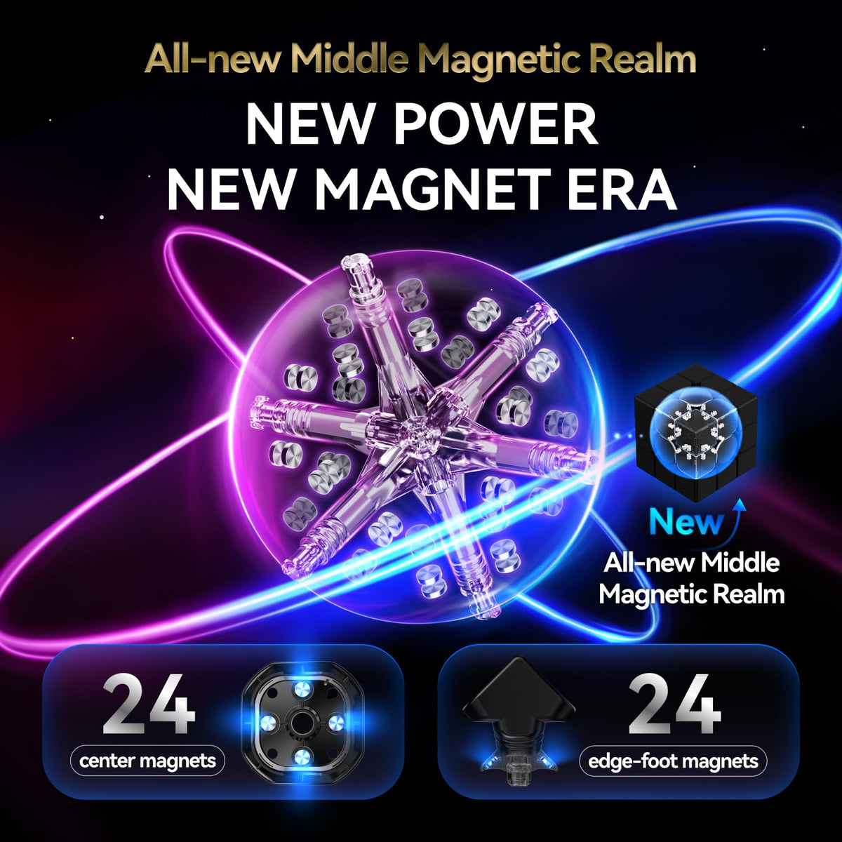 GAN 16 Maglev MAX edge magnets enhance edge feel and stability.