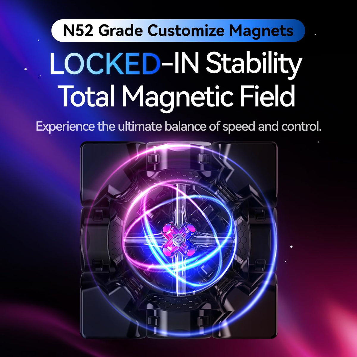 GAN 16 Maglev MAX edge magnets closeup emphasizes precise alignment in fast solves