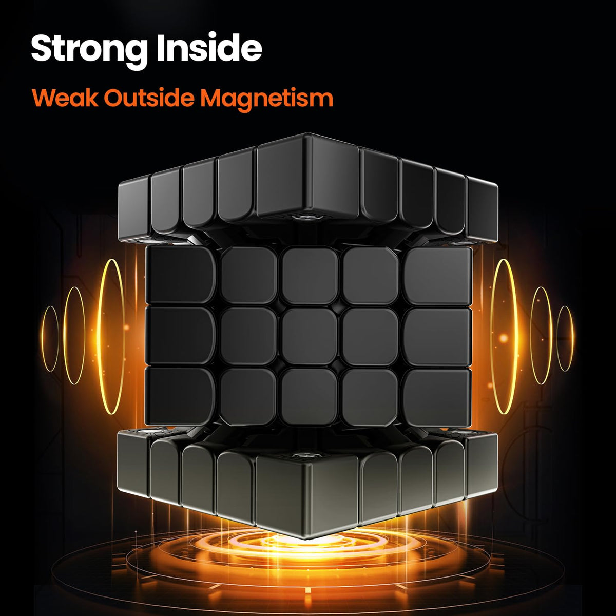 GAN 562 M edge magnets enable faster, smoother outer layer rotation.