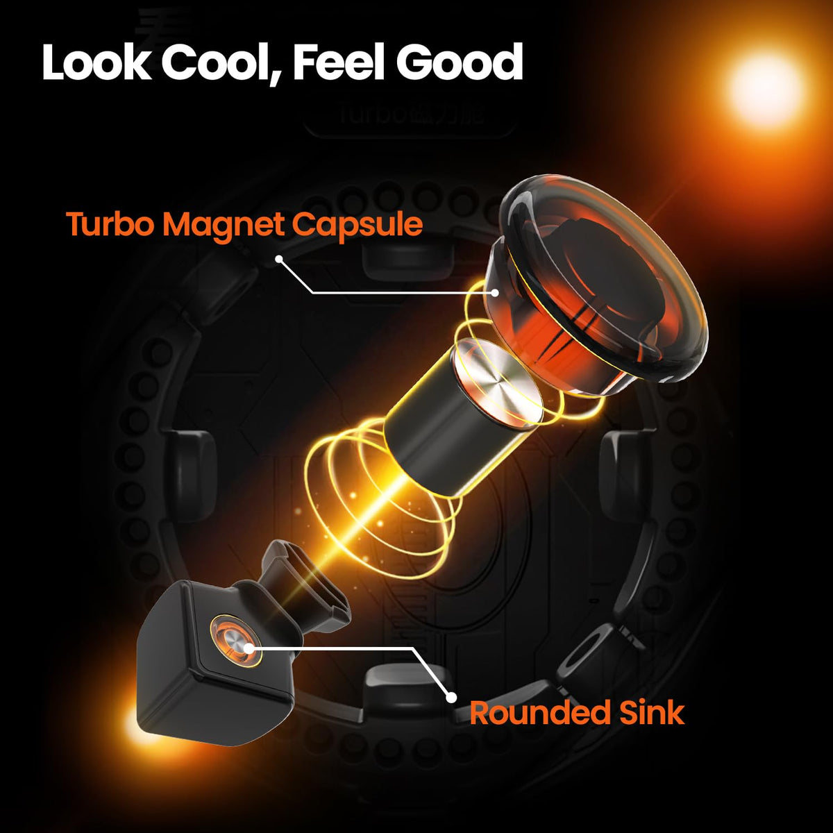 GAN 562 M turbo magnet capsule shows durable magnets for reliable edge grip.