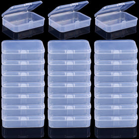 Gansita clear card box with snap closed for secure card storage.