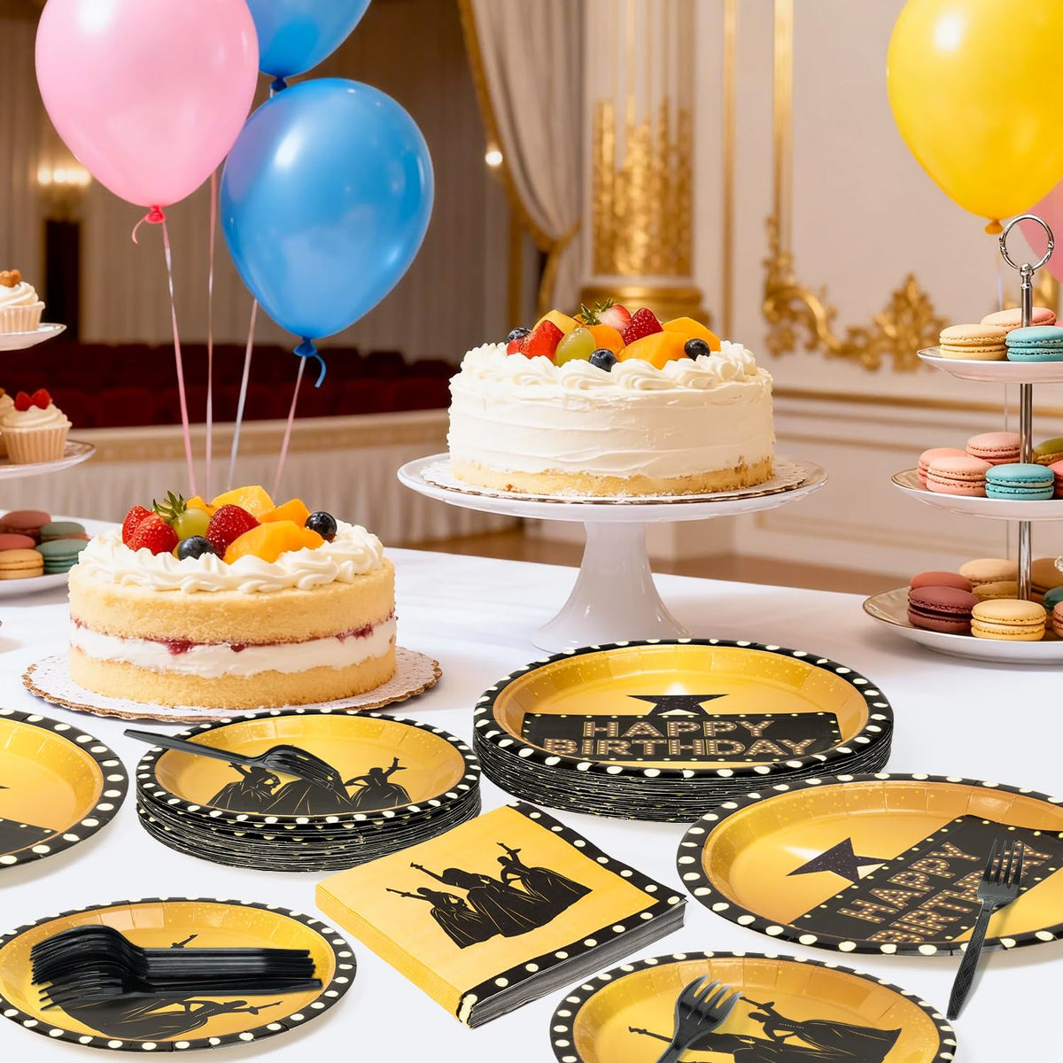 GaofanWai musical star forks in gold tones complete upscale table setting