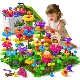 Garbo Star 112-piece Flower Garden Toy set with petals for creative play and motor skills