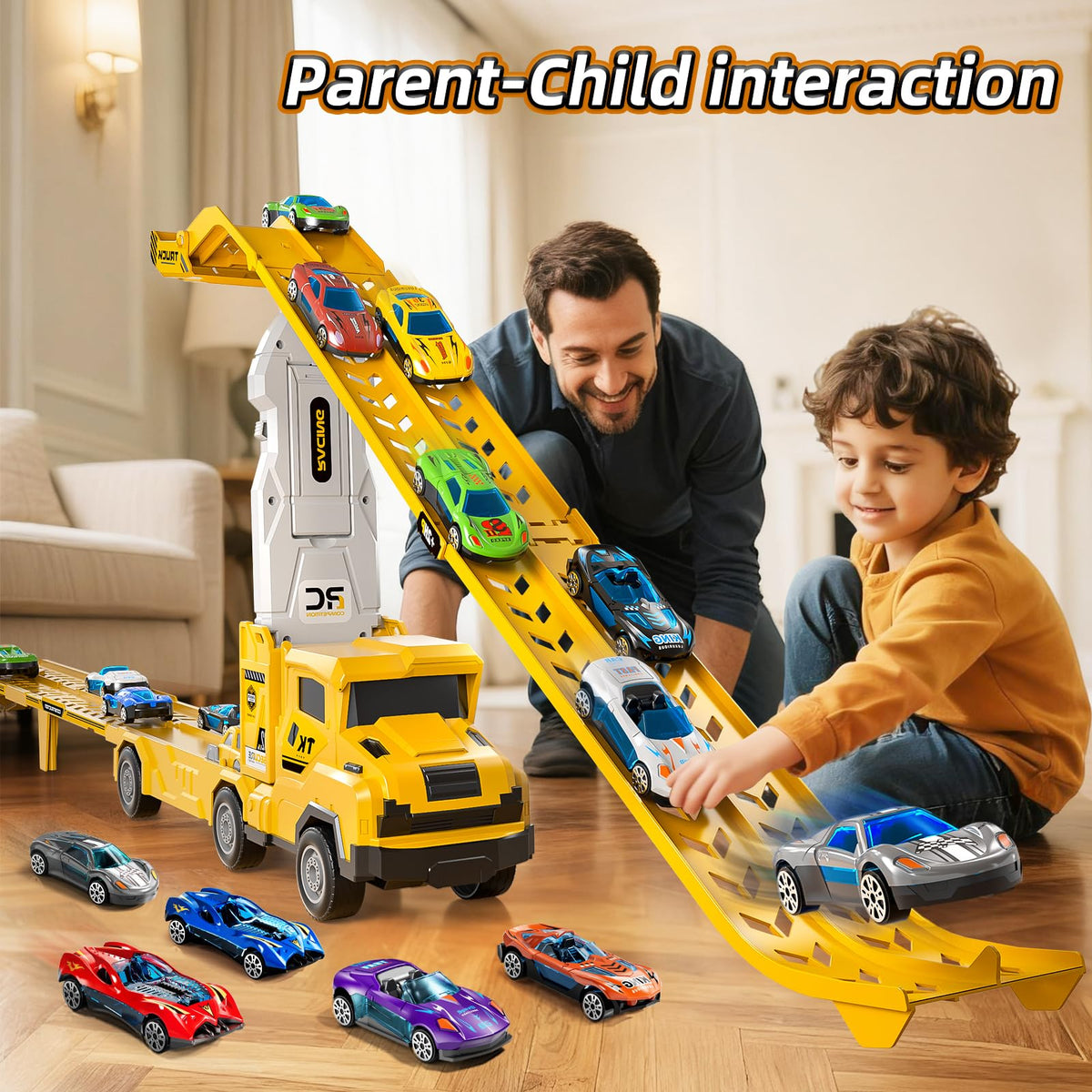 Garbo Star built-in track system provides stable, modular racing layouts.