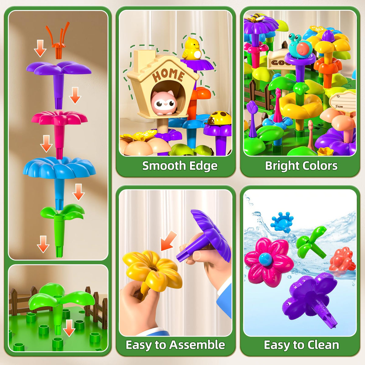 Garbo Star durable ABS plastic stands up to hours of stacking and play.