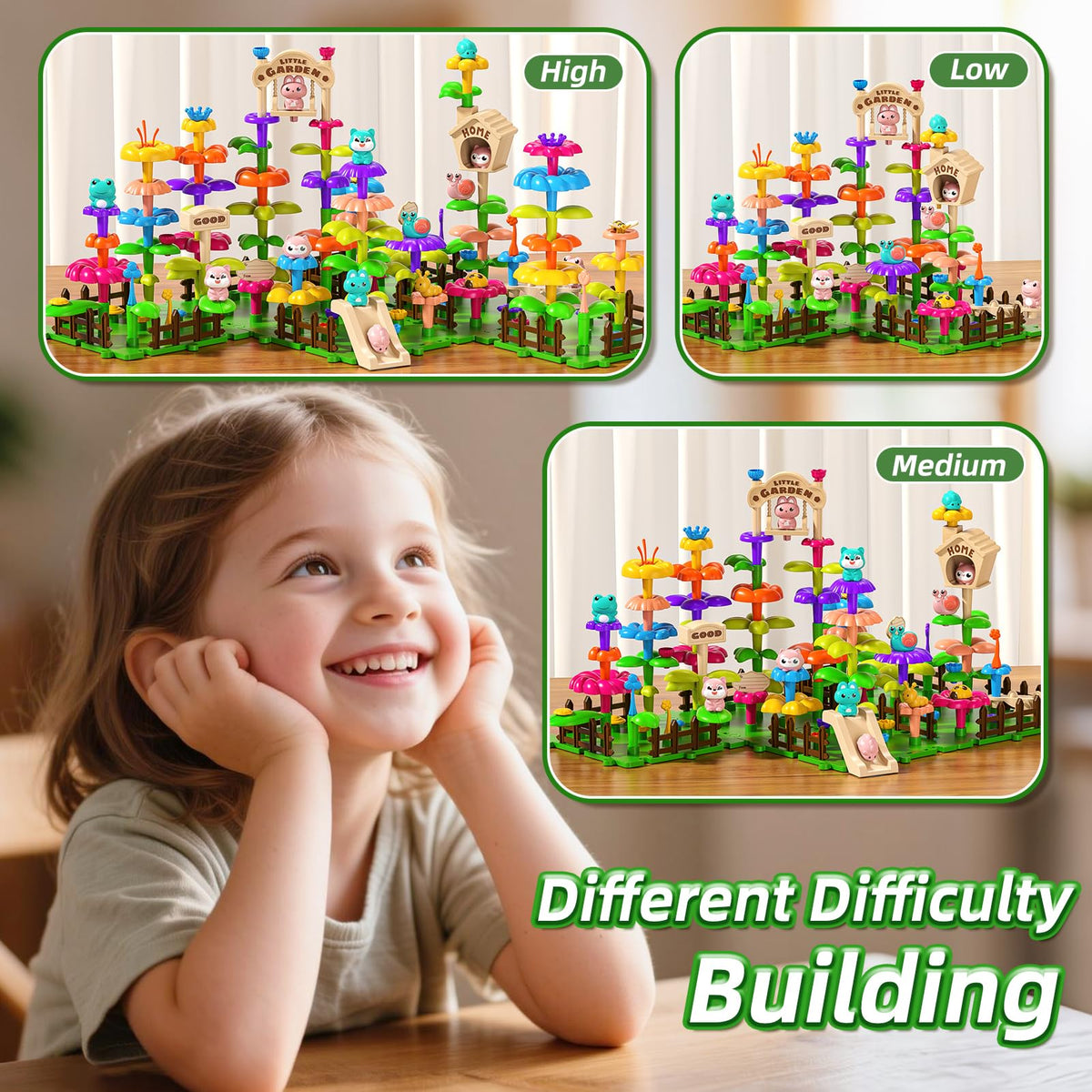 Garbo Star easy-assembly pieces help beginners assemble garden structures confidently.