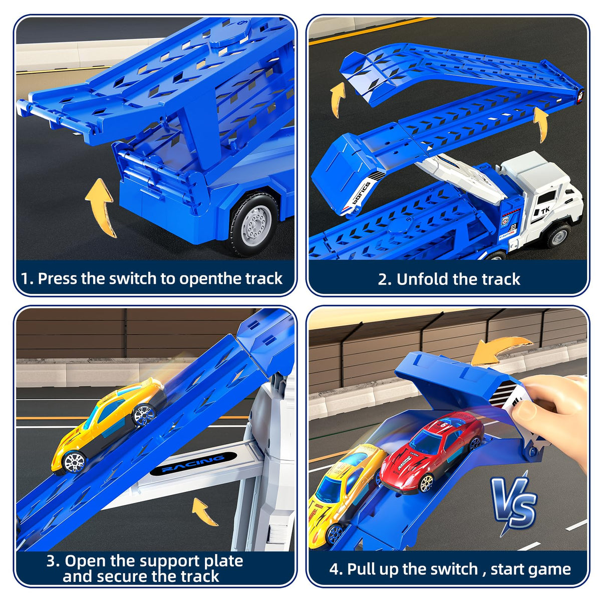 Garbo Star fold-down loading ramp for quick car transfers