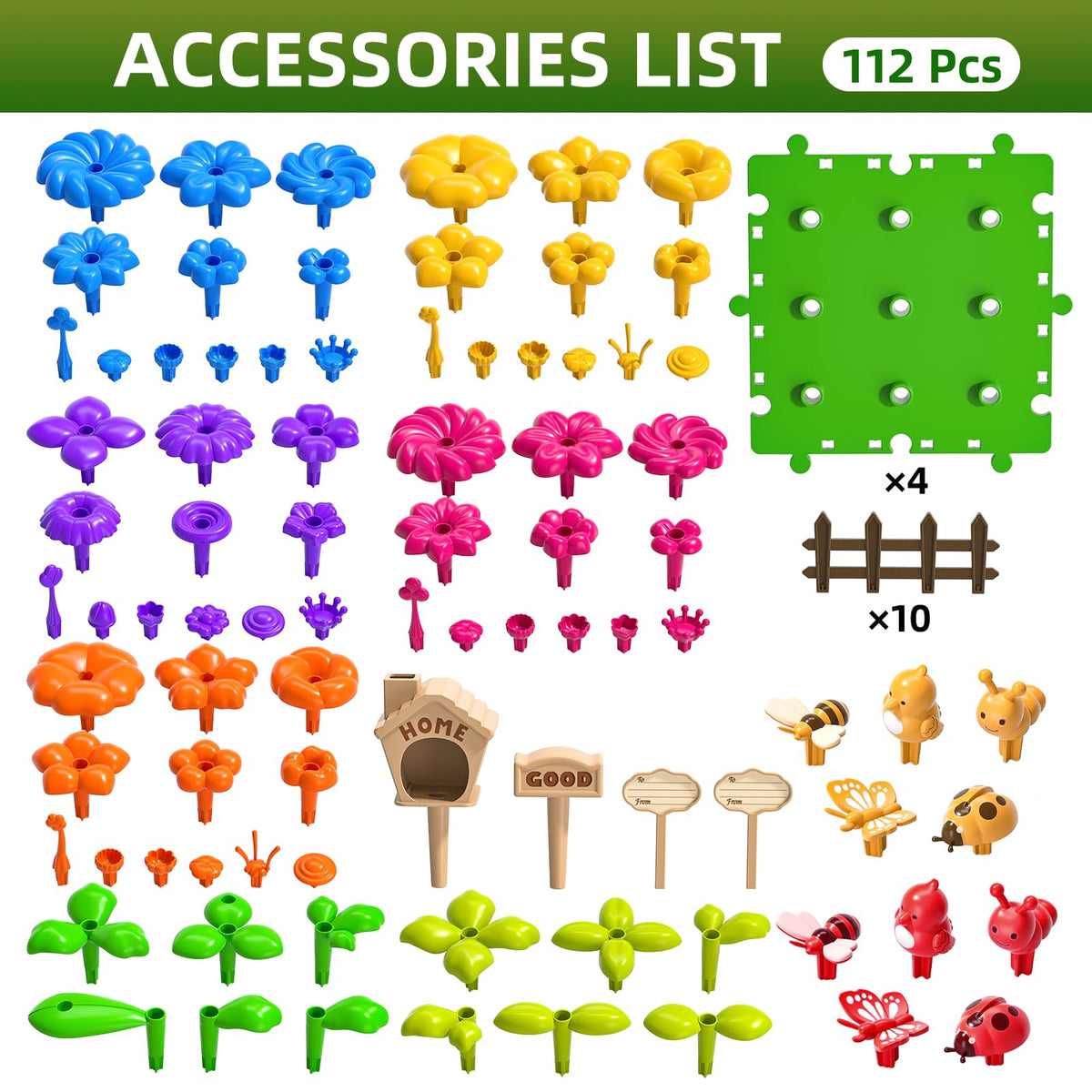 Garbo Star 112-piece Flower Garden Toy inspires imaginative garden storytelling