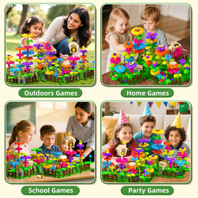 Garbo Star 112-piece Flower Garden Toy with connectors promotes accurate stacking