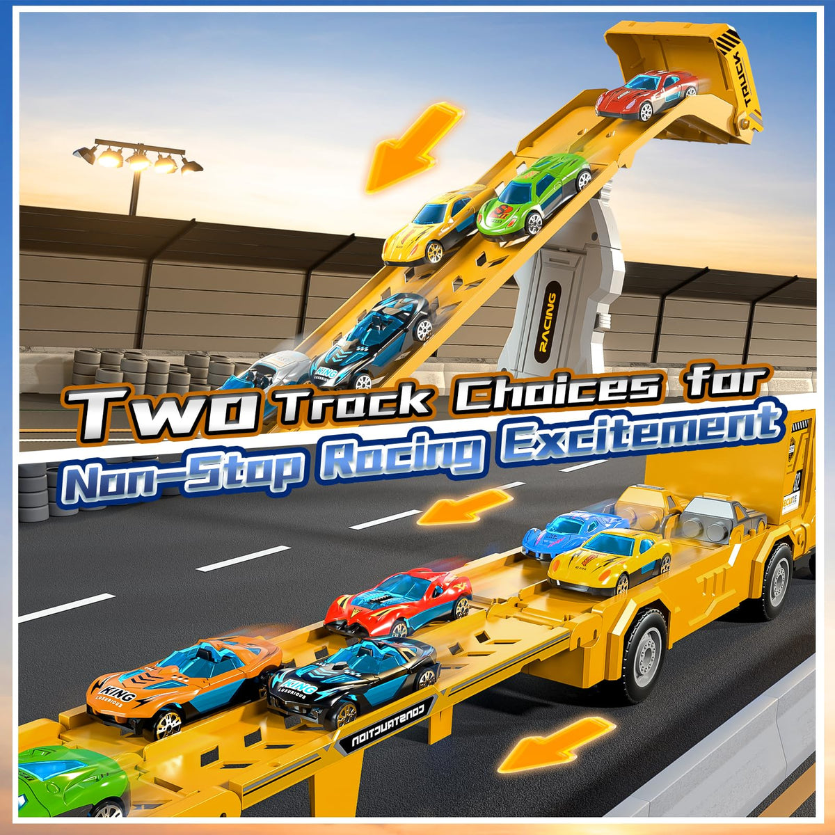 Garbo Star race catapults offer quick releases for thrilling launches.