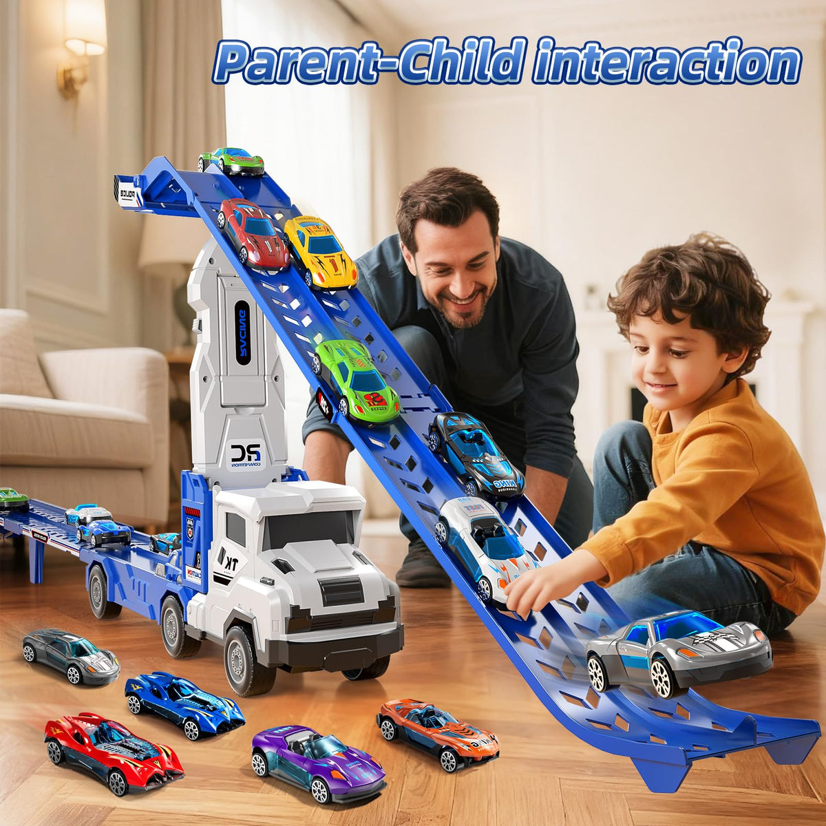 Garbo Star race catapults with easy-release levers for kid-friendly launches