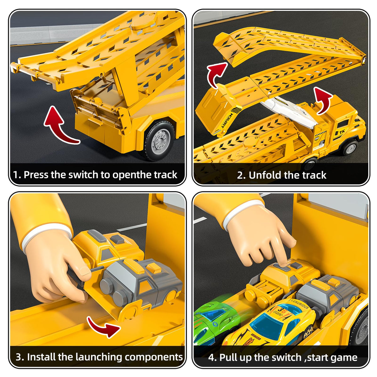 Garbo Star rolling wheels and smooth edges support safe, energized play.