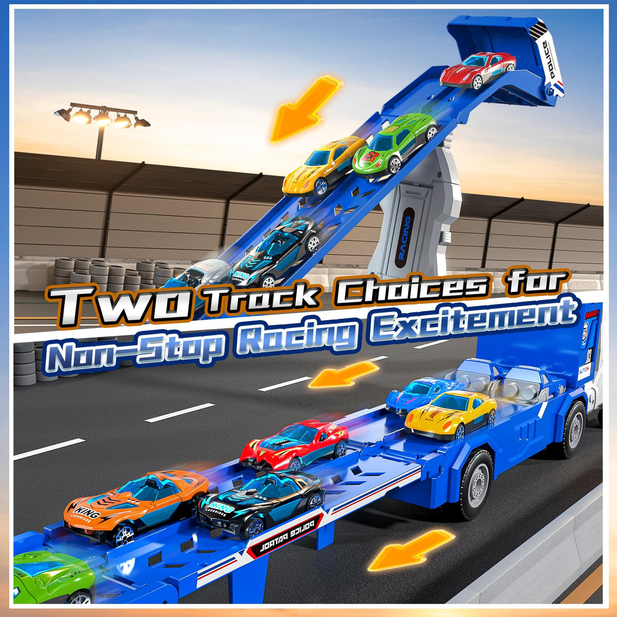 Garbo Star twelve die-cast cars for durable, engaging racing moments