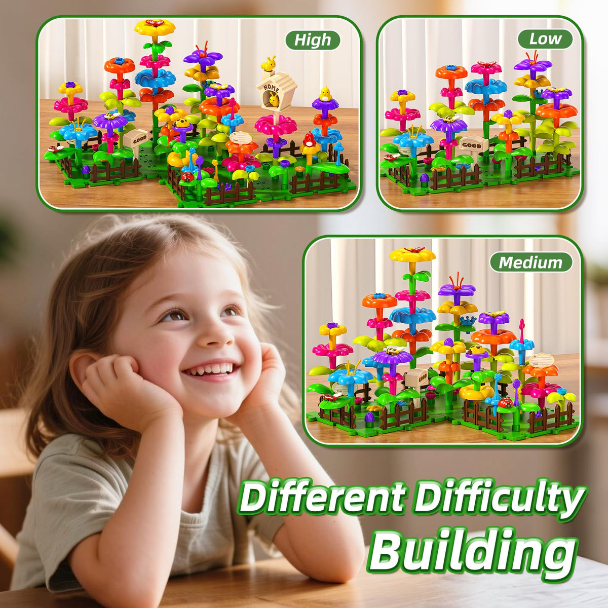 Garbo Star 112-piece Toy uses vibrant, fade-resistant colors for engaging design