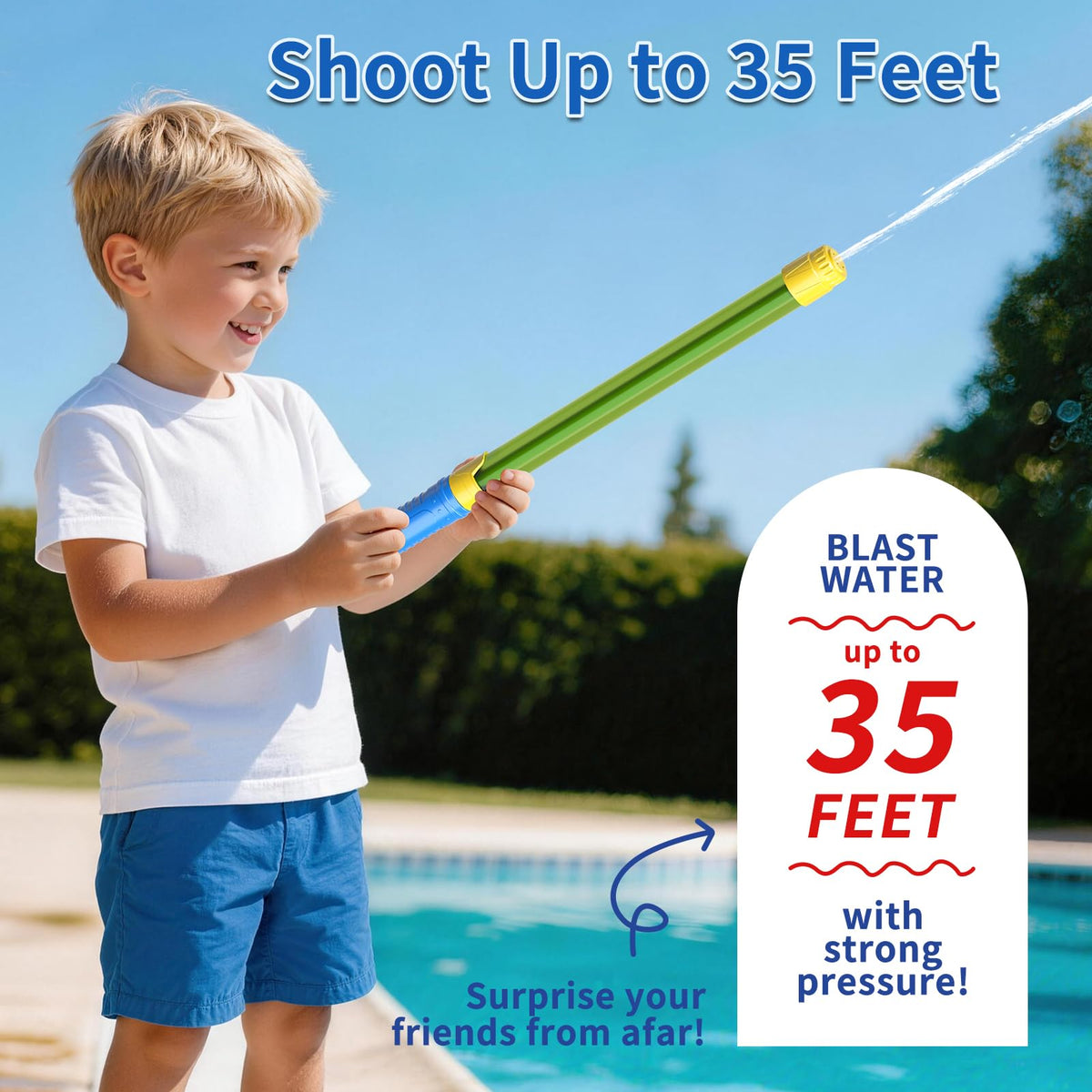 Garbo Star water blaster with ABS construction withstands rough play